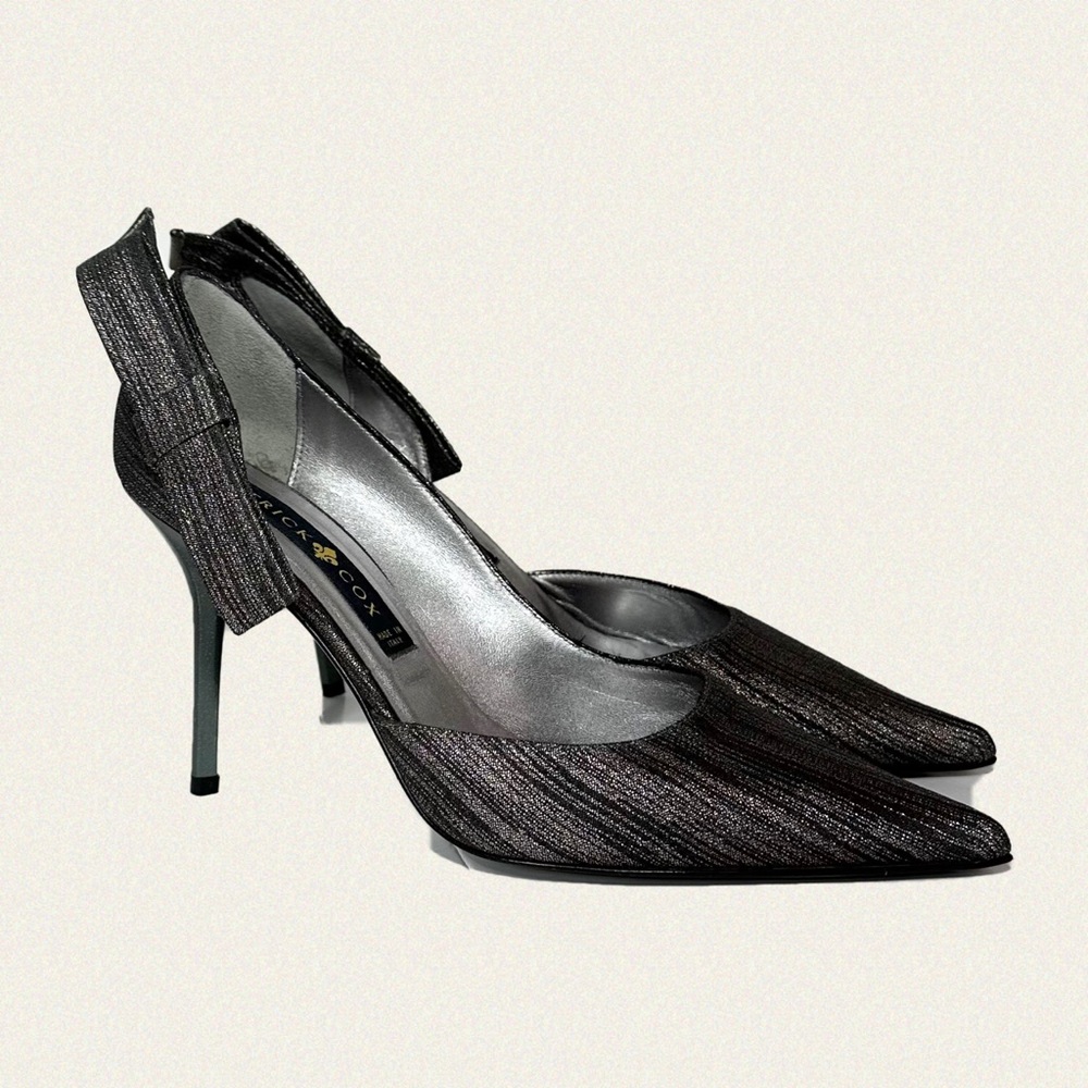 Patrick Cox Metallic Bow Stiletto Pumps
